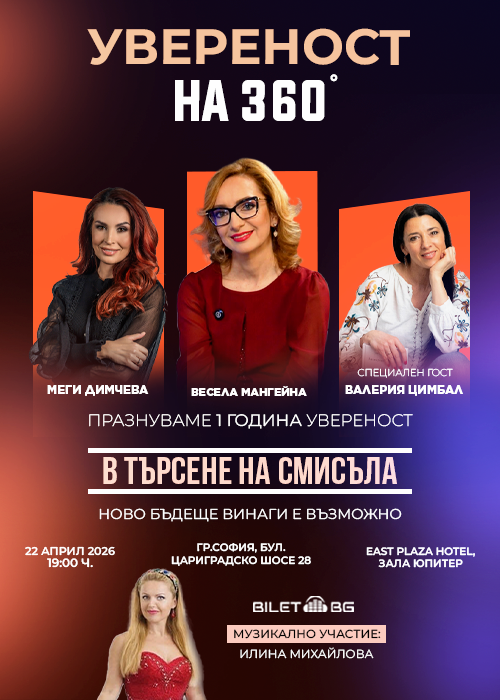 УВЕРЕНОСТ НА 360° На Живо - В ТЪРСЕНЕ НА СМИСЪЛА: Ново Бъдеще Винаги Е Възможно!