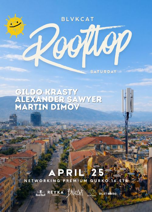 BLVKCAT Rooftop, Networking premium, Sofia open air day