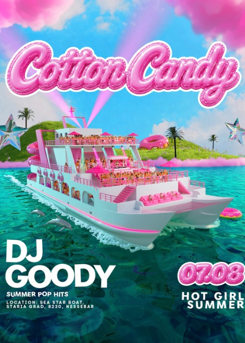 Cotton Candy Party Boat 💖🛥️ (Nessebar)